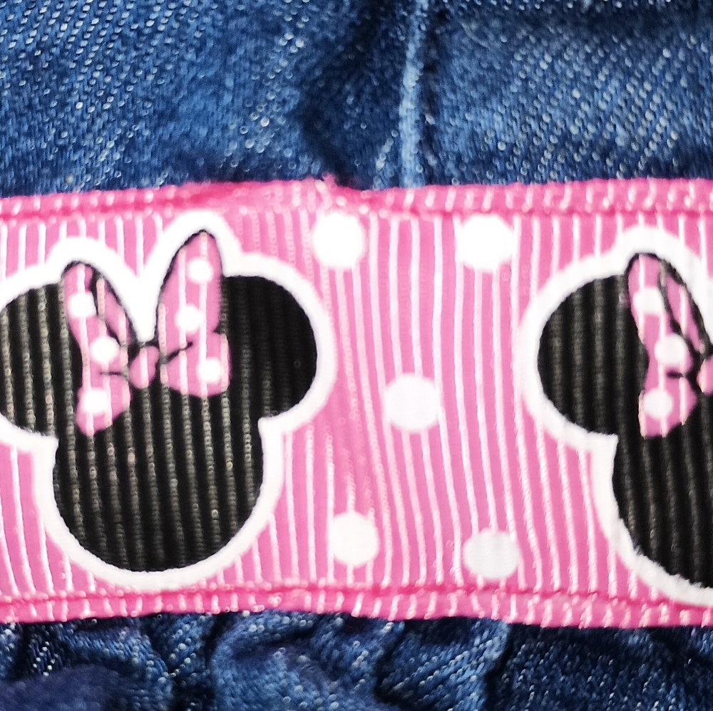 Kids Calvin Klein Jeans Blue Denim Minnie Mouse Dress 12M - Picture 10 of 10